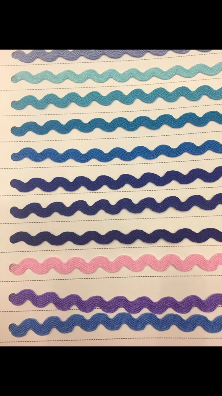 Zig zag Ric rac лента, ширина 5-6 мм, 100 м/рулон, DIY ручной работы войлок для украшения одежды