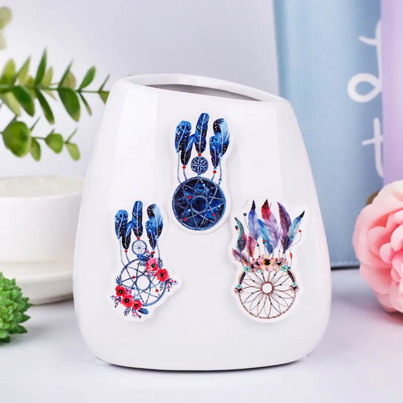 16 Pcs/Pack Cute Feathers Scrapbooking Stickers DIY Craft Decoracion Journal Photo Albums Decoration Sticker | Канцтовары для офиса