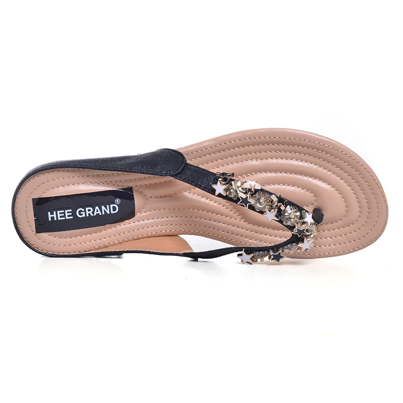 HEE GRAND/блестящие Вьетнамки шлепанцы на платформе удобная повседневная обувь