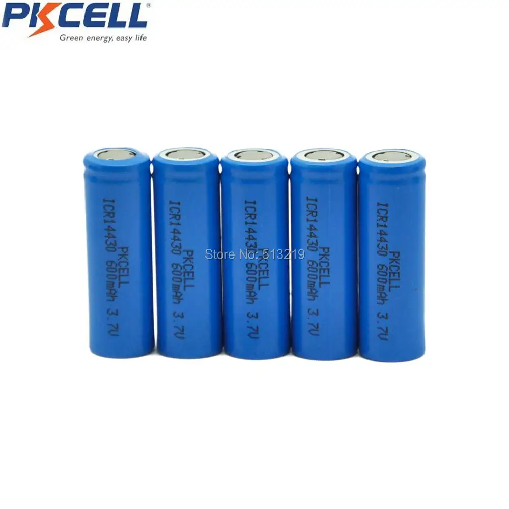 5x14430 600mah ICR14430 литий ионная аккумуляторная батарея 3 7 v с низким саморазряжением