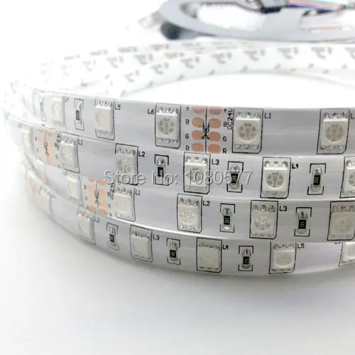 5 м/катушка DC24V 5050 RGB Светодиодная лента Водонепроницаемая 300 LED SMD гибкая световая