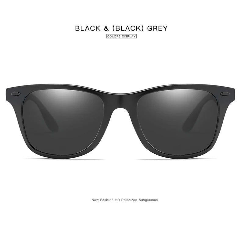 black-black-grey Фирменный дизайн, модные поляризационные солнцезащитные очки для мужчин, Ретро стиль, квадратная оправа, солнцезащитные очки, мужские очки для вождения, Gafas de sol masculino, UV400 - Цвет линз: black-black-grey