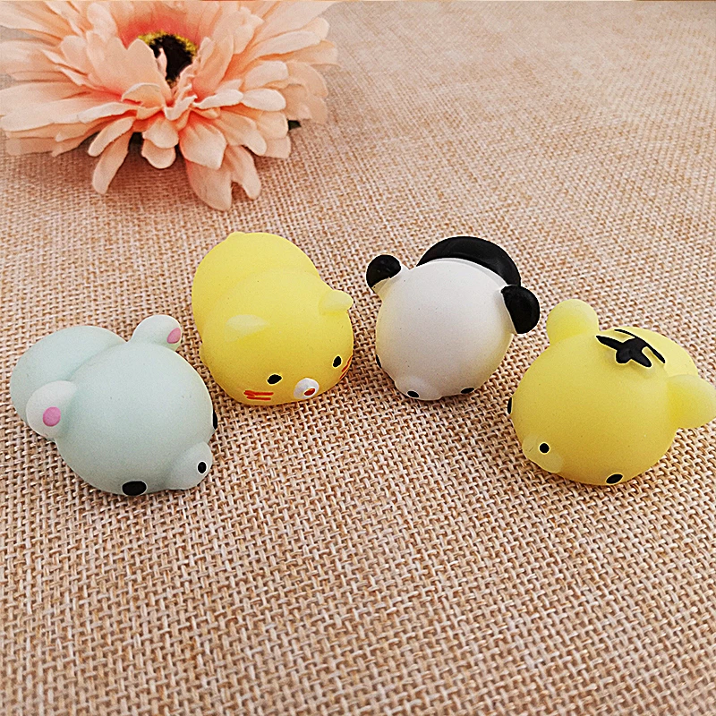 4 шт. 3D милый мягкий Моти Игрушка Ленивый Кот медленно поднимающиеся детские игрушки Kawaii Панда медведь животное снятие стресса игрушка телефон ремень брелок