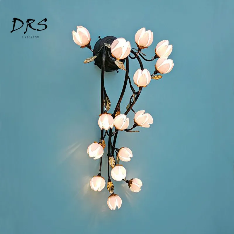 Американские прикроватные Настенные светильники для спальни фоновые гостиной