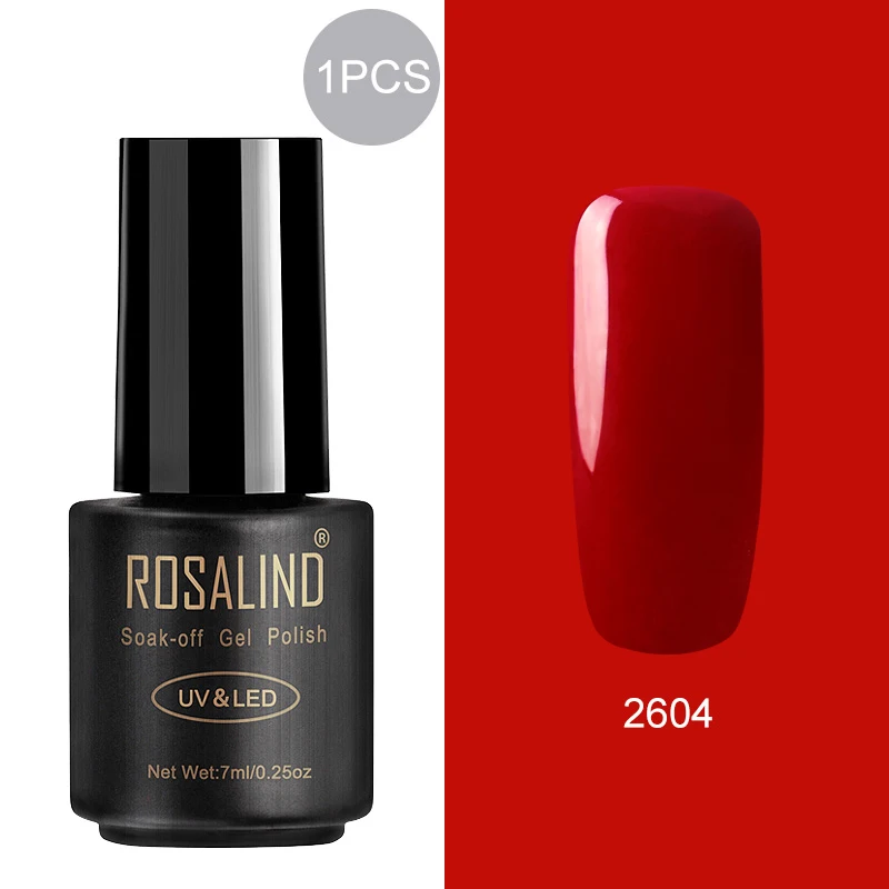 RA2604 ROSALIND 7 мл Гель-лак для ногтей Полупостоянный УФ-гель гибридный набор для маникюра впитывающий лак белый праймер - Цвет: RA2604