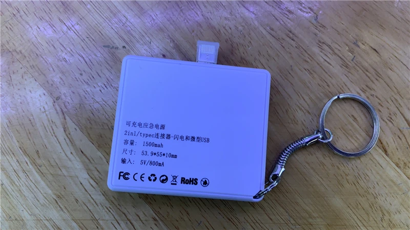 Портативное портативное зарядное устройство для iPhone, Xiaomi, huawei, OPPO, 1500 мА/ч, Внешнее зарядное устройство 2 в 1, зарядное устройство