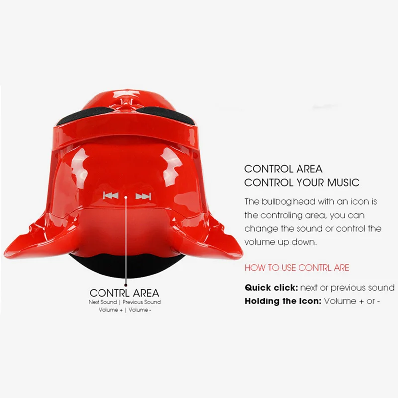 Hot Sale Wireless Speaker New Bulldog Bluetooth Portable Cartoon Stereo Subwoofer Handsfree Speakers | Электроника
