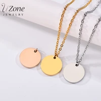 uzone custom engrave name photo necklace personalized stainless steel id tag nameplate necklaces unique jewelry gift colliers
