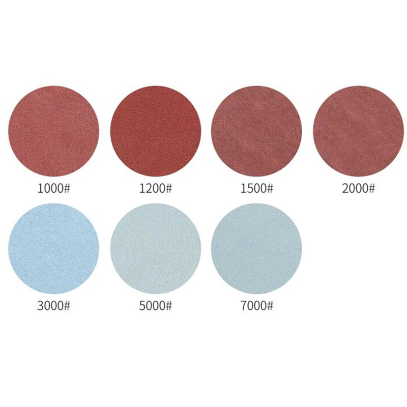 

60 Pack 5Inch Circular Flocking Sandpaper Polishing Disc Flocking Polishing Disc
