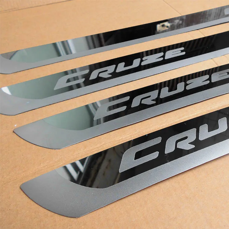 Тонкие накладки на пороги двери из нержавеющей стали наклейки крышку автомобиля