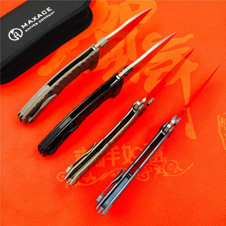 MAXACE Ворон Флиппер складной нож M390 лезвие TC4 титановая ручка Открытый лагерь Охота выживания карманные Кухонные Ножи EDC инструмент