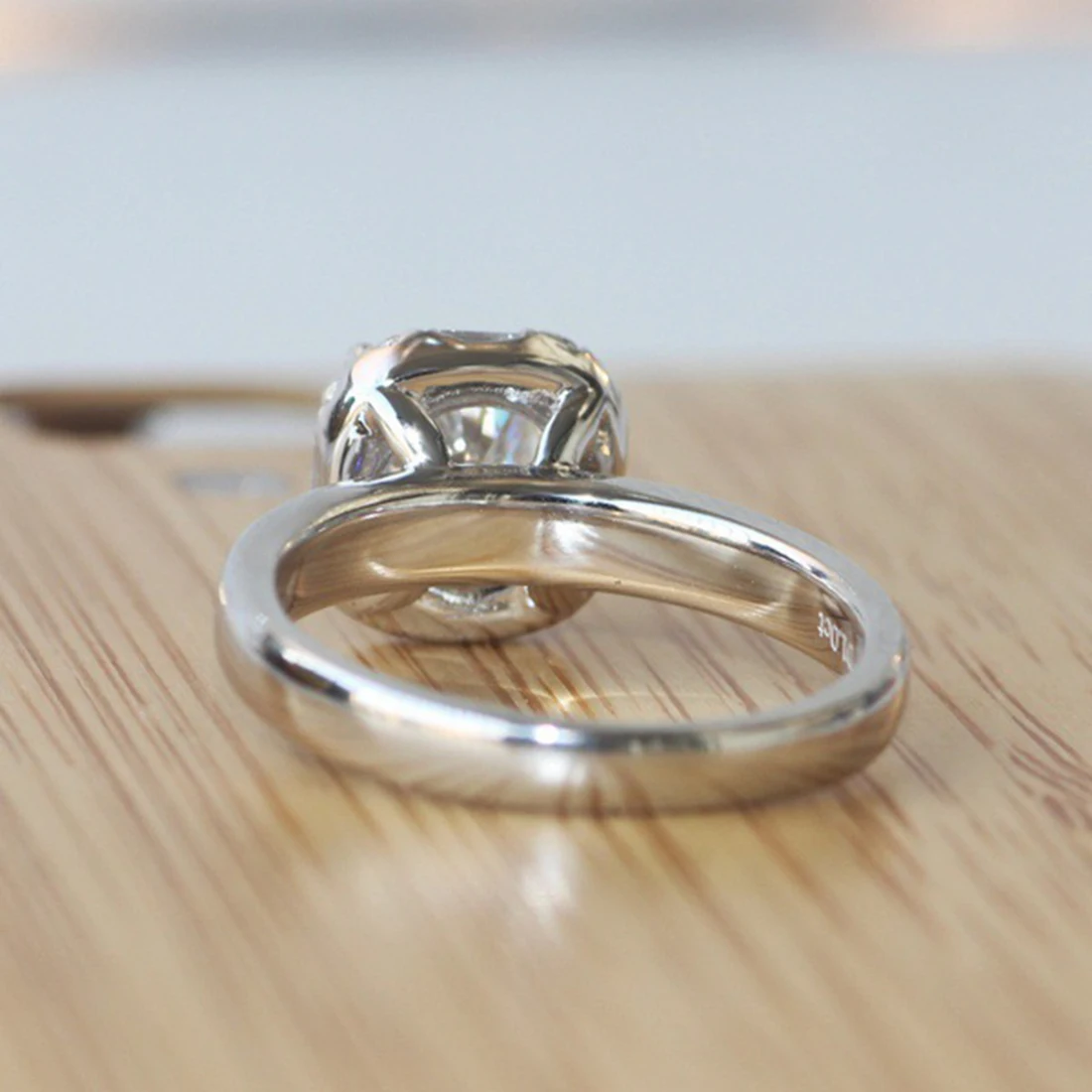 Женский Большой циркониевый камень серебряное кольцо для свадьбы и помолвки