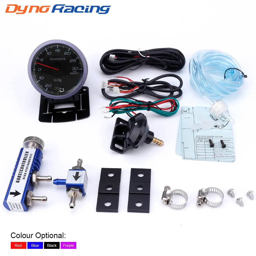 

Dynoracing 60MM Car Turbo Boost Gauge 30PSI + Adjustable Turbo Boost Controller Kit 1-30PSI IN-CABIN Car Meter