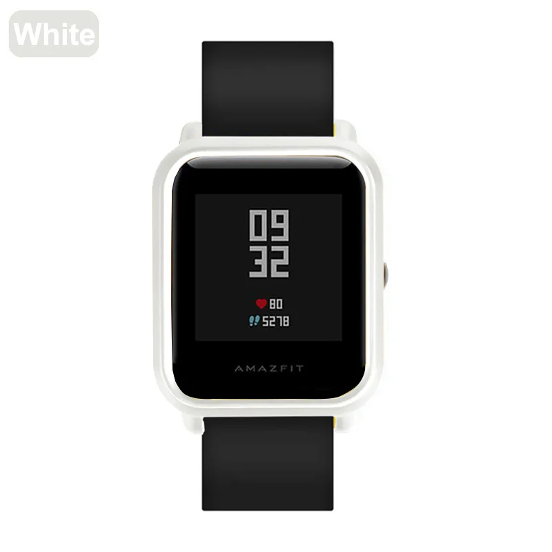 White XShum Amazfit bip чехол протектор для Xiaomi amazfit bip аксессуары Бампер ТПУ Защита экрана защитный чехол - Цвет: White
