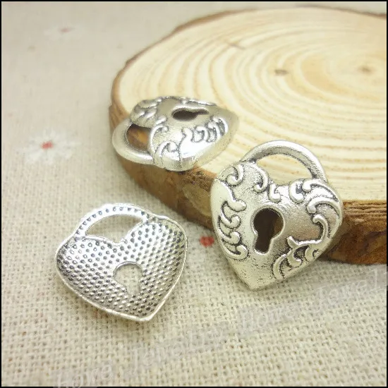 Бесплатная доставка! 75 шт античные серебряные подвески любовь кулон Fit Браслеты
