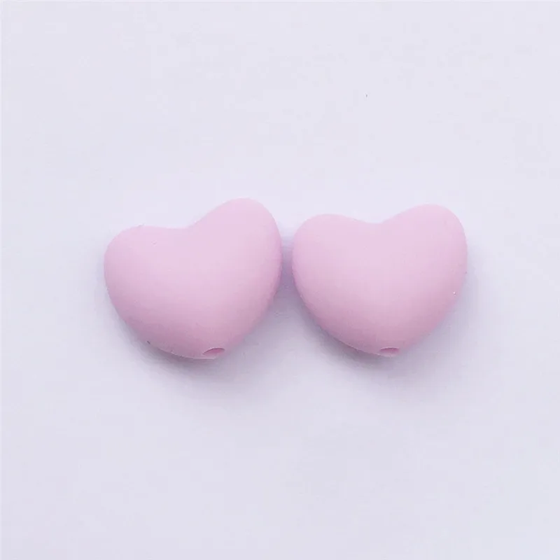 Lilac Chengkai 10 шт. BPA бесплатно Силиконовое сердце Прорезыватель бусы Еда Класс DIY силиконовые соску прорезывания зубов очарование Jewelry игрушек - Color: Lilac