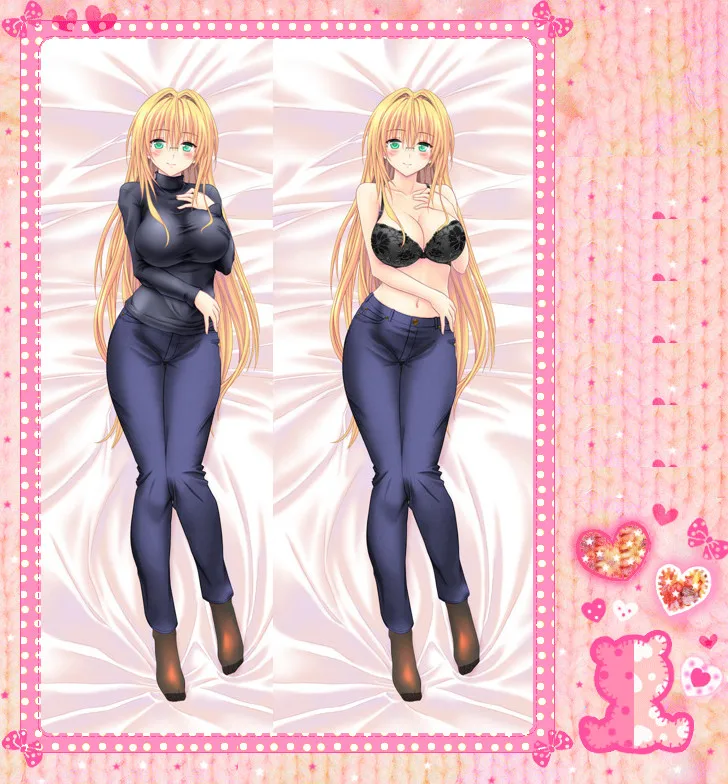 Чехол для подушки с изображением аниме To Love Ru Darkness двойным подкладом наволочка из