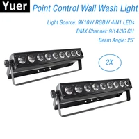 9x10w led rgbw 4in1 led wall wash light point control dmx led bar dmx line bar wash stage light effect party wedding event light