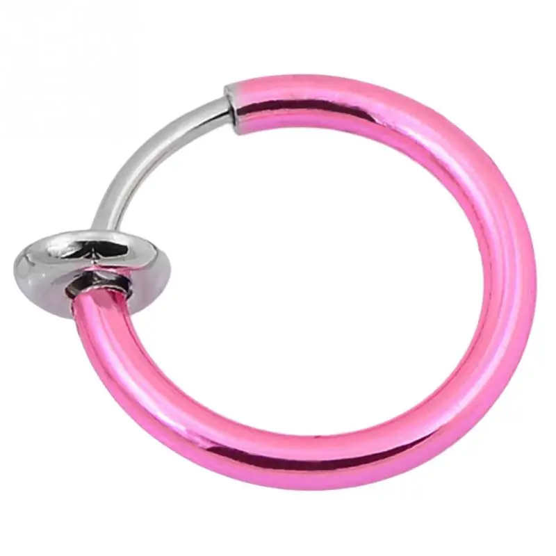 pink 1 шт. кольцо для носа кольцо для губ с зажимом Кайли пирсинг для губ Бурун кольцо для носа для женщин пирсинг ювелирные изделия для тела - Окраска металла: pink