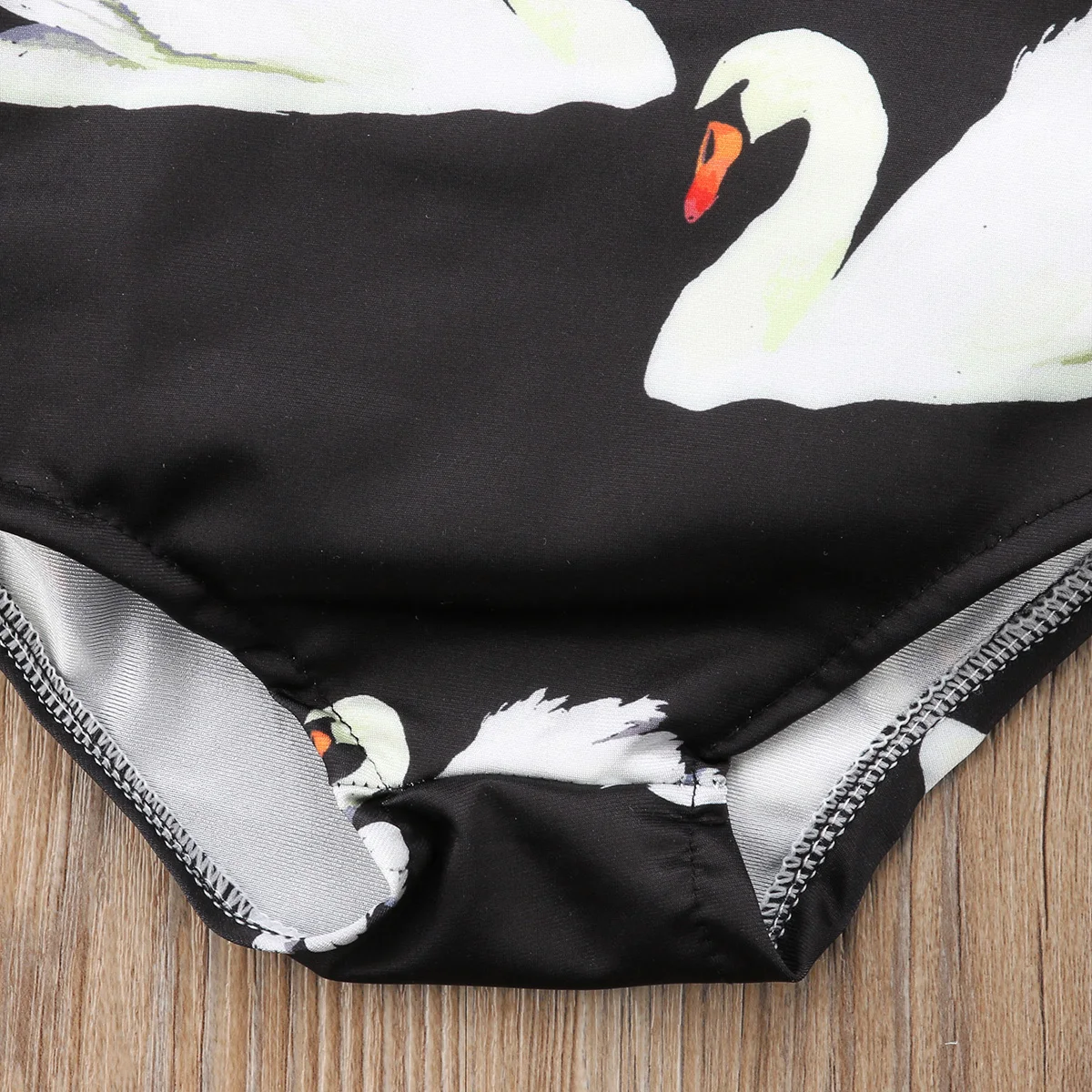 2018 новый модный детский купальный костюм с лебедем и оборками для маленьких