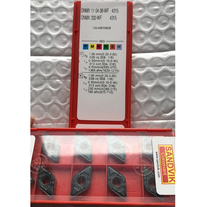 

Brand new DNMX110408-WF 4315 DNMX332-WF 4315 Carbide inserts 10Pcs/Box Original packaging