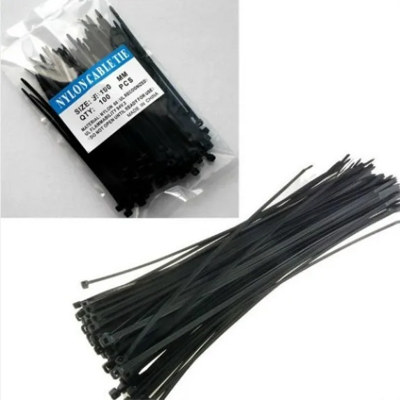 100 шт. самоблокирующиеся Пластиковые Кабельные петли застежки-молнии сетевые