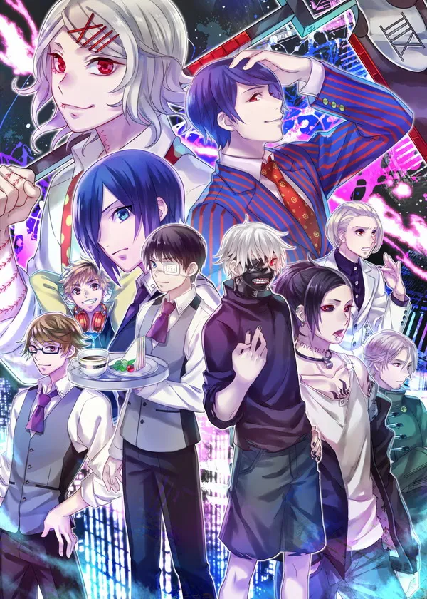 Токийский Гуль персонажи аниме 210*150 см односторонний пододеяльник #38775|tokyo ghoul