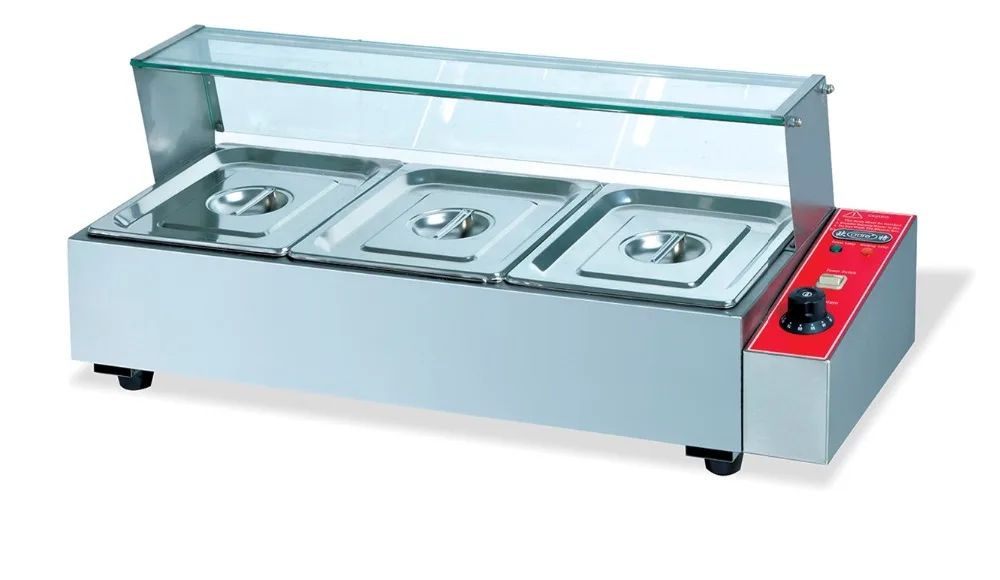 Коммерческий нержавеющей стали Электрический bain marie 3 кастрюли столешница соус