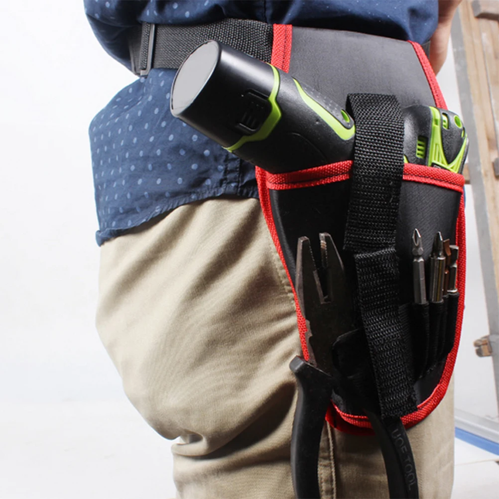 

1Pcs Good Quality Drill Screwdriver Holder Pouch Cordless Tool Oxford Drill Waist Hand Tools Portable