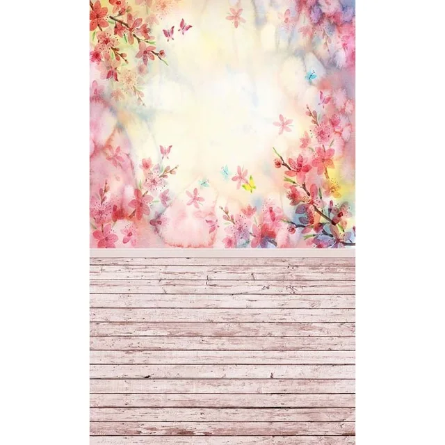 

Vinyl Photography Backdrop Fantasy Floral Wood wall Newborns Children Photo Background Portrait Drops