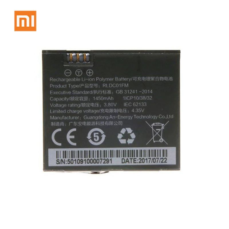 Оригинальный Xiaomi Mijia RLDCD1FM аккумулятор с двойным зарядным устройством для Action 4K mini