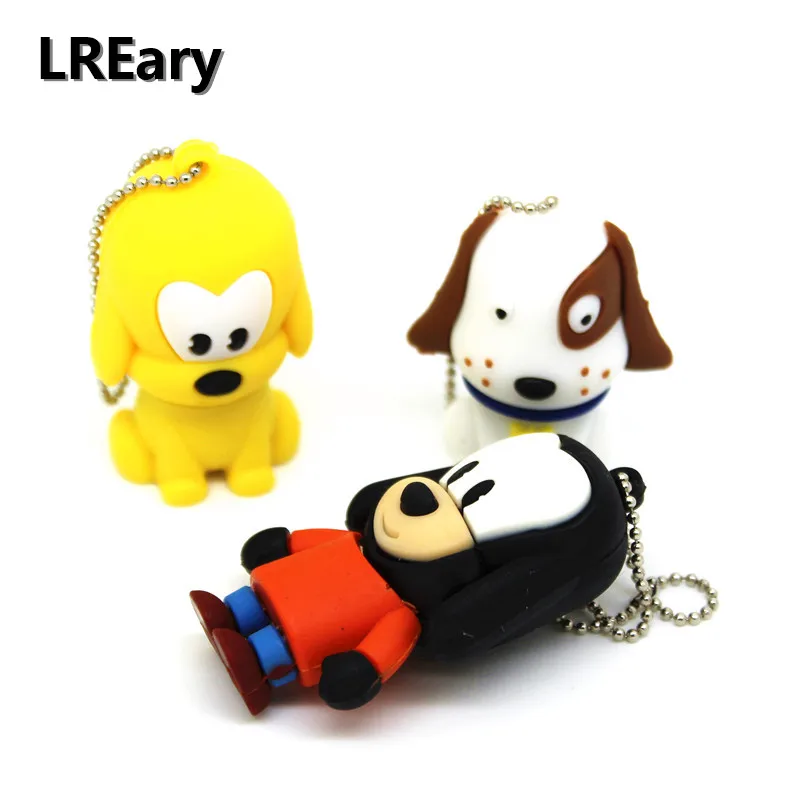 Мультфильм белый желтый собака флэш накопитель usb memory stick pendrive милый флеш