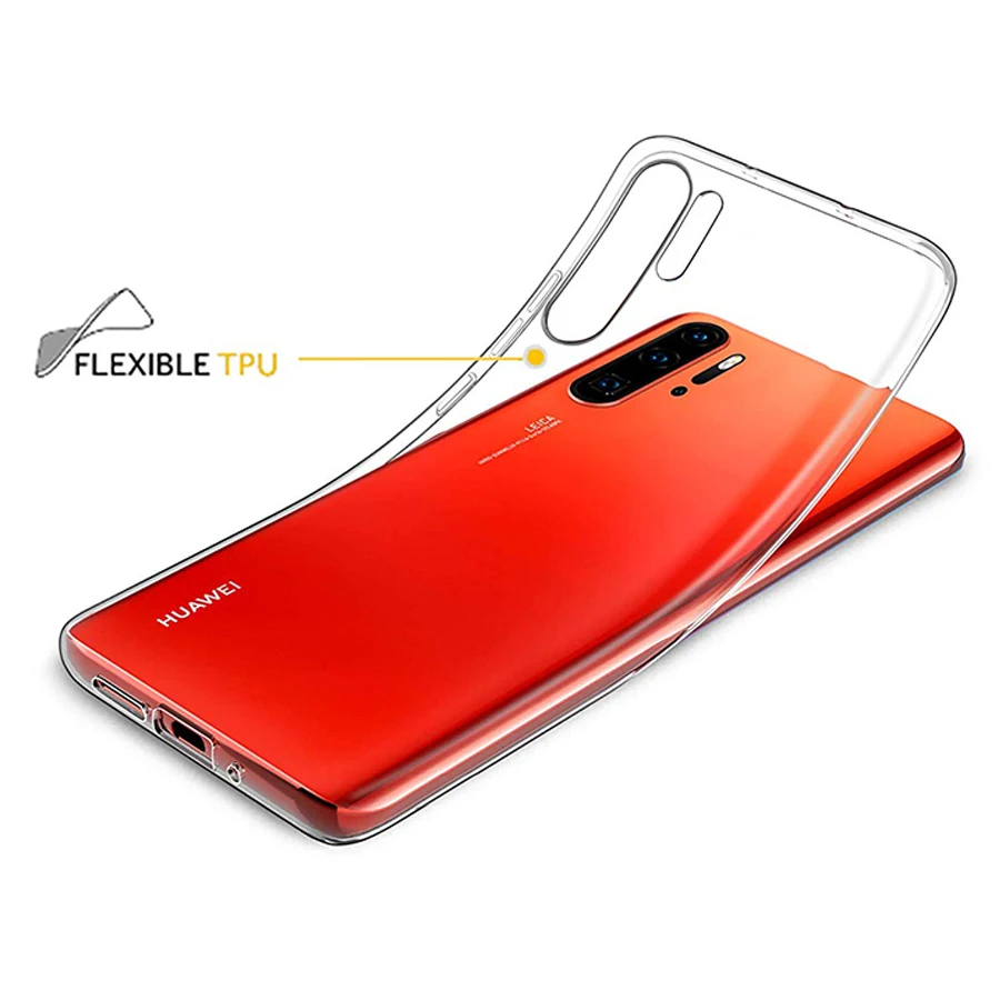 Прозрачный Мягкий ТПУ чехол для Huawei P Smart Plus 2019 P20 P30 Mate 10 20 Lite Pro Honor View Note Play 8X Max Nova 4 3