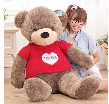 Огромная плюшевая игрушка в виде коричневого медведя 130 см|doll gift|bear dollbear plush toy |