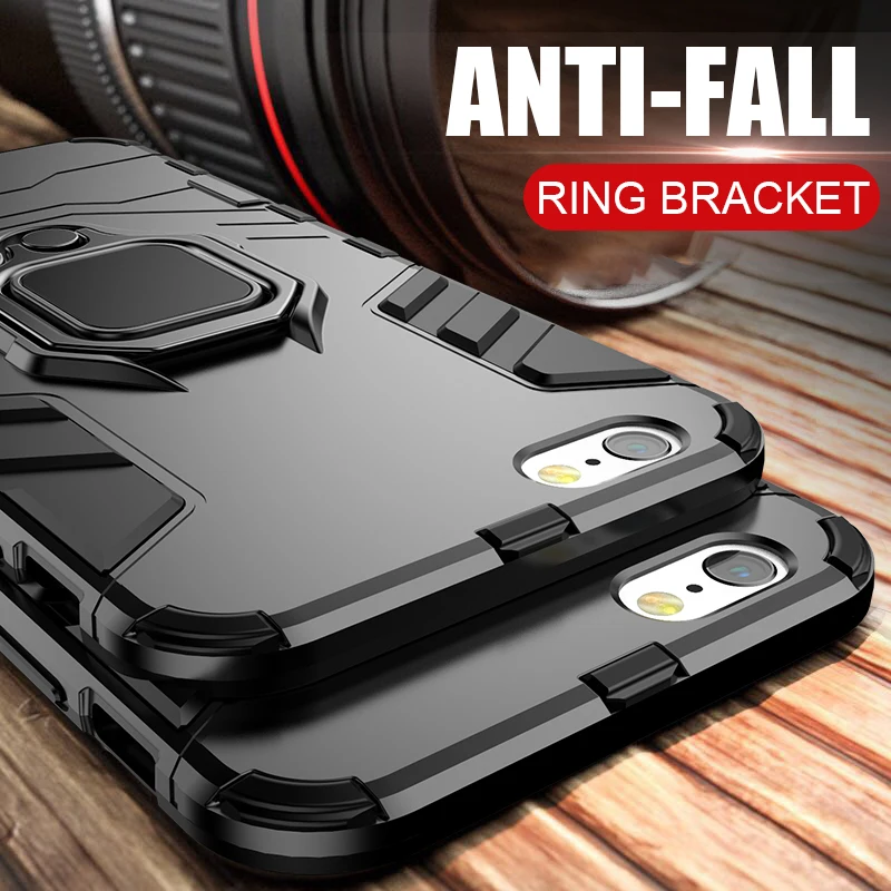 Защитный чехол KISSCASE для iPhone XS MAX XR X 8 7 6 6S Plus 5 SE магнитный с держателем пальцев |