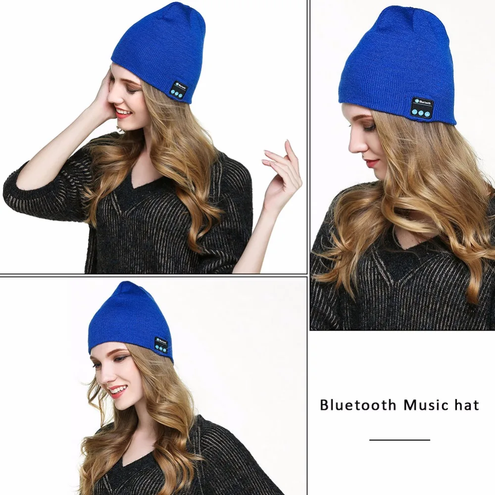 Беспроводные Bluetooth наушники, Спортивная музыкальная шапка, умная гарнитура, шапка бини, зимняя шапка с динамиком для Xiaomi, наушники для Meizu