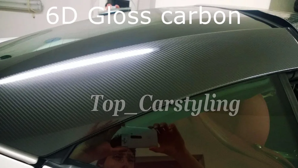 Фото 6D глянцевый винил из углеродного волокна для автомобильной оболочки 6d