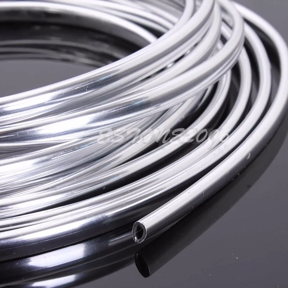 

15M Chrome Moulding Trim Strip Car Door Edge Scratch Guard Protector Cover New