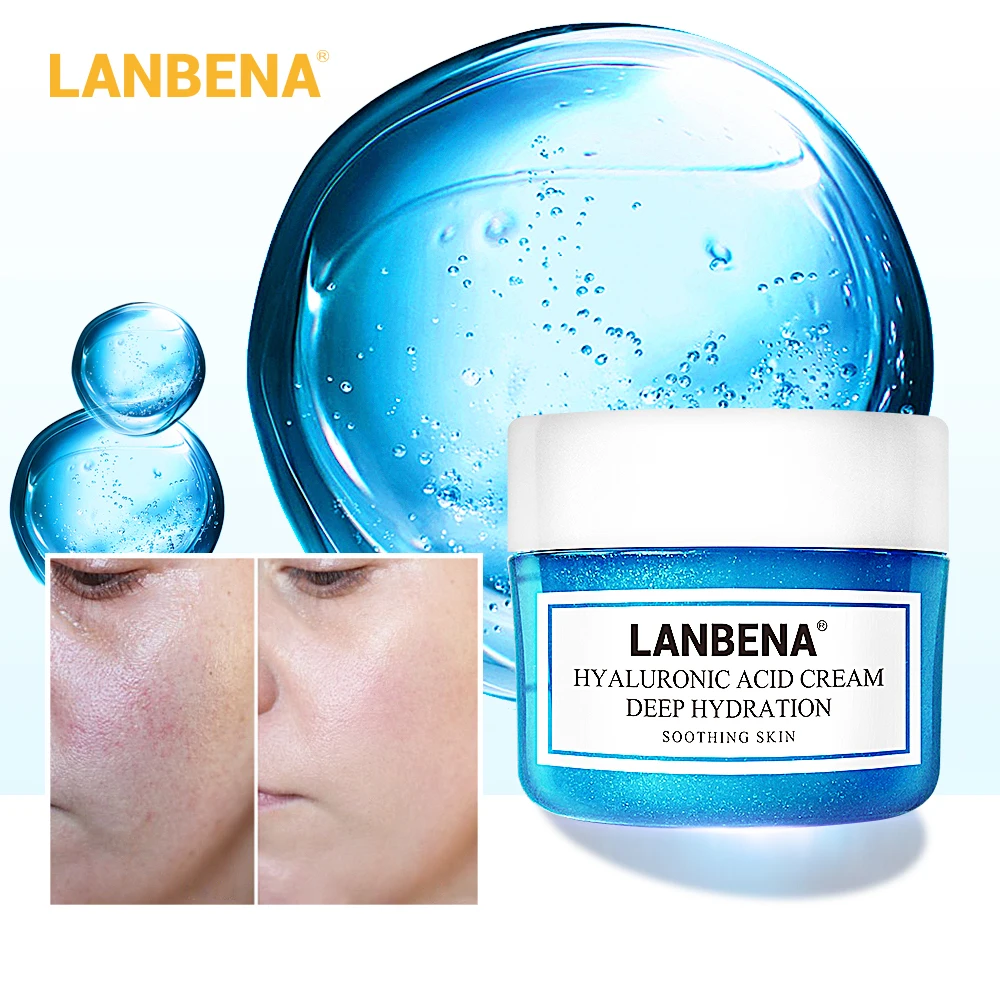Lanbena крем для лица с гиалуроновой кислотой увлажняющий Сыворотка отбеливающая глубоко Успокаивающая сужающая кожу поры Антивозрастной уход за кожей 40 г