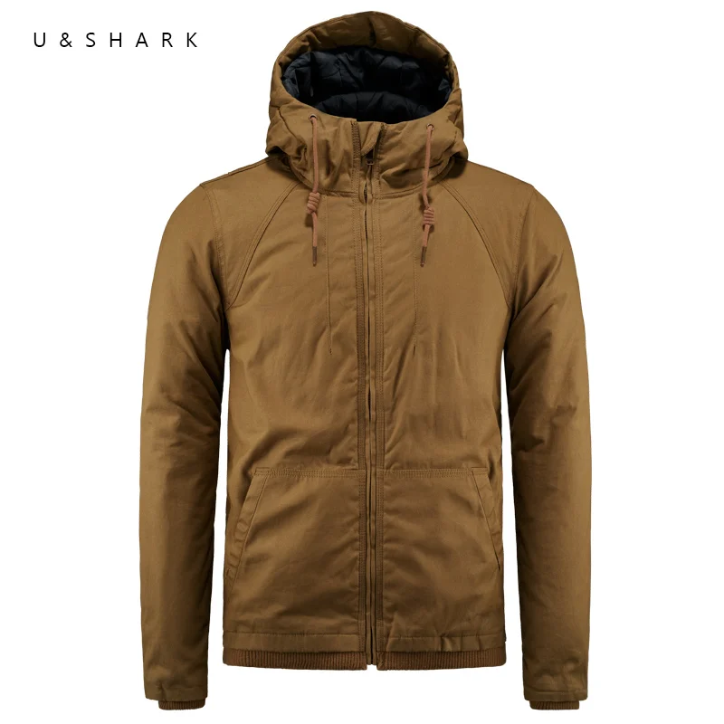 U & SHARK/зимняя парка с хлопковой подкладкой Мужская брендовая одежда модная куртка