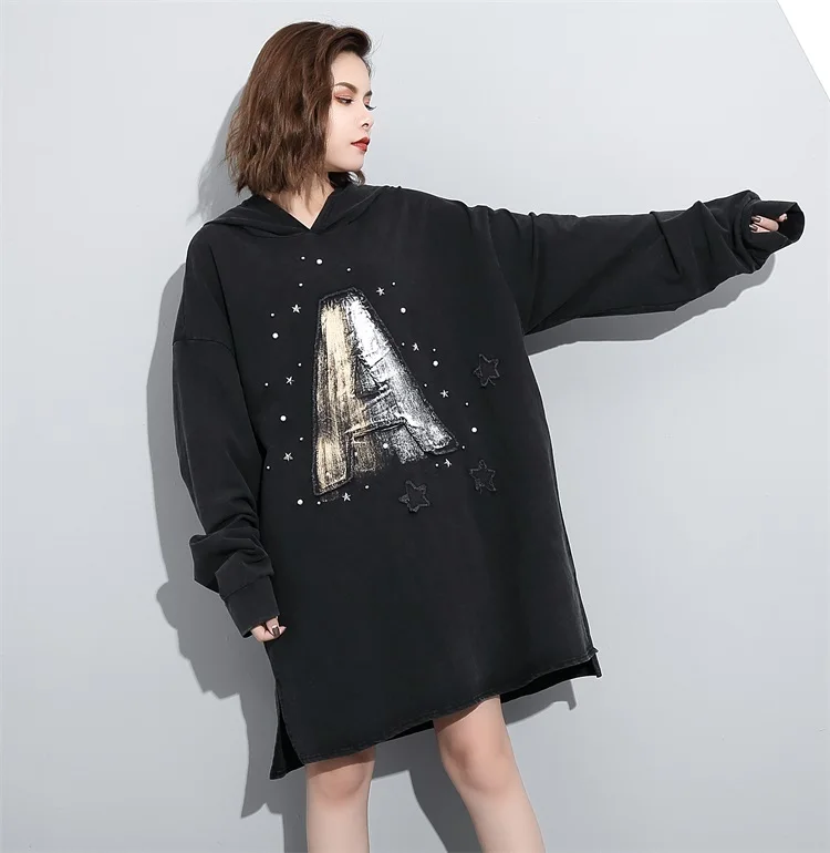 Depictdream Новинка 2017 Осень женский с капюшоном сплошной цвет Длинные рукава