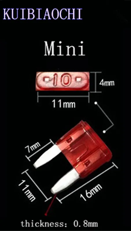 10 шт./лот мини-автомобиль предохранитель Авто Грузовик УВД Мини Лезвие Трубы автомобиля Предохранители 2A 3A 5A 7.5A 10A 15A 20A 25A 30A 35A
