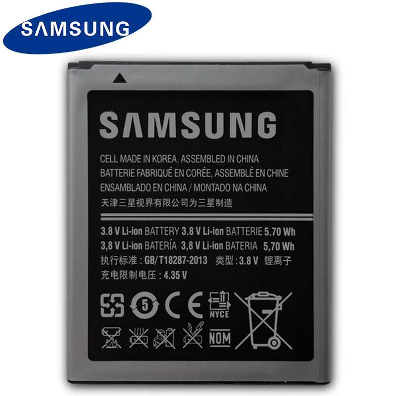 Оригинальный телефон SAMSUNG аккумулятор EB575152LU для Samsung Galaxy S I9000 i9001 I9003 I589 I8250 I919 D710 I779