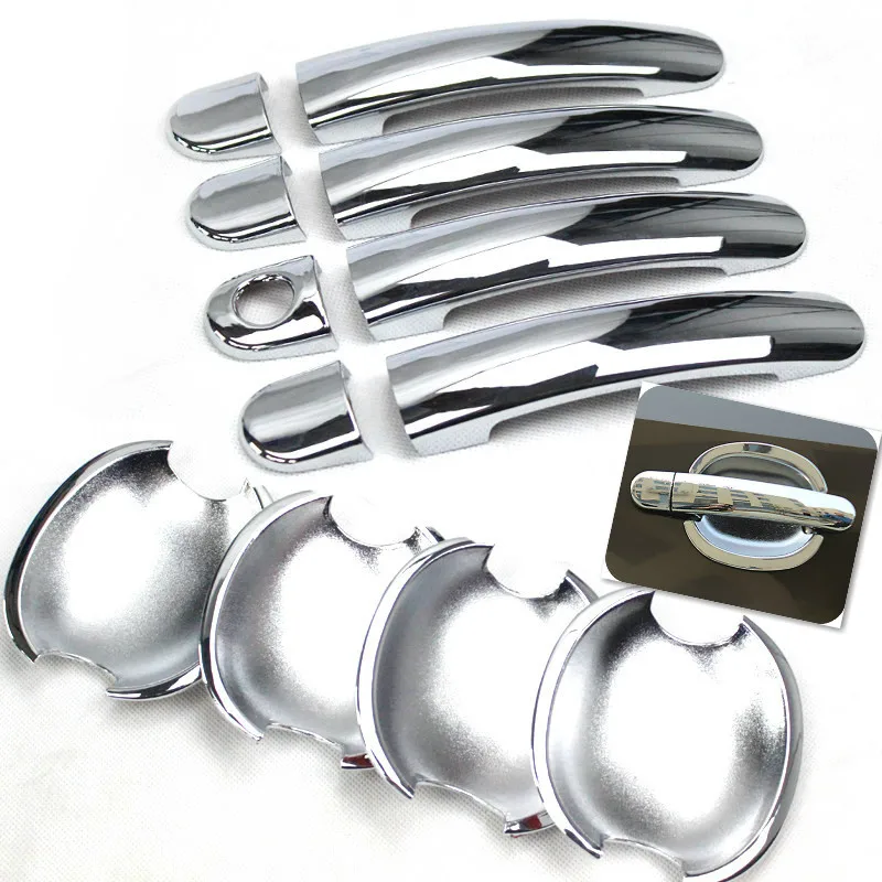 

FUNDUOO For Skoda YETI 2009 2010 2011 2012 2013 2014 2015 2016 High Quality ABS Chrome Door Handle Covers trim Overlays