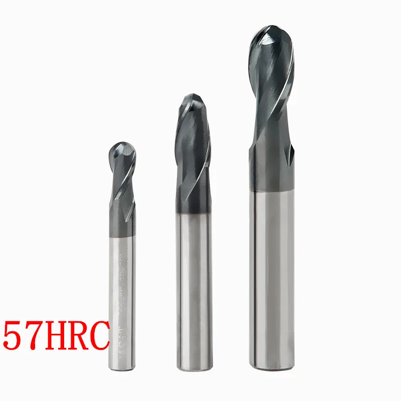 5 шт./компл. R2x50MM 4 мм HRC45 HRC50 HRC55 HRC60 HRC65 Фрезерные фрезы из карбида вольфрама с ЧПУ