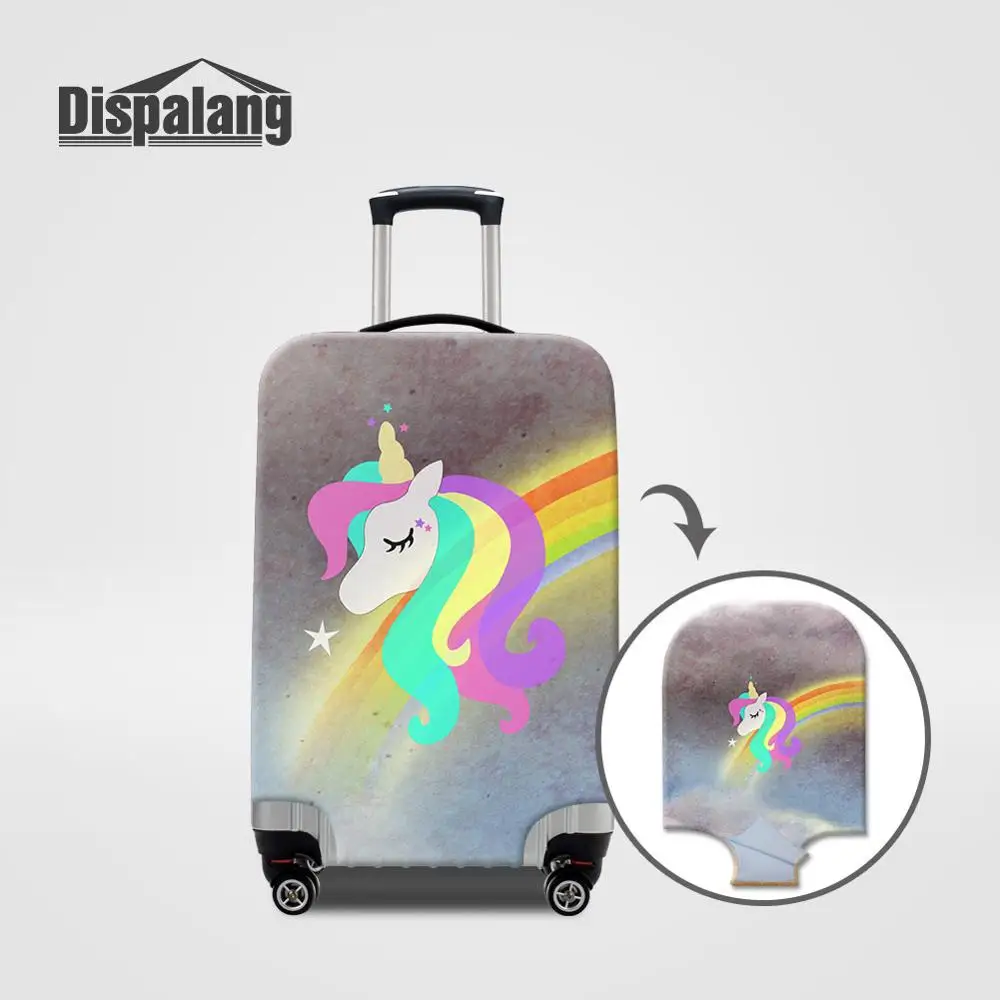 Luggage Cover07 Dispalang милый Единорог эластичный багажный Защитный чехол Детские Мультяшные пылезащитные Чехлы для чемоданов для 18-32 дюймов аксессуары для путешествий - Цвет: Luggage Cover07