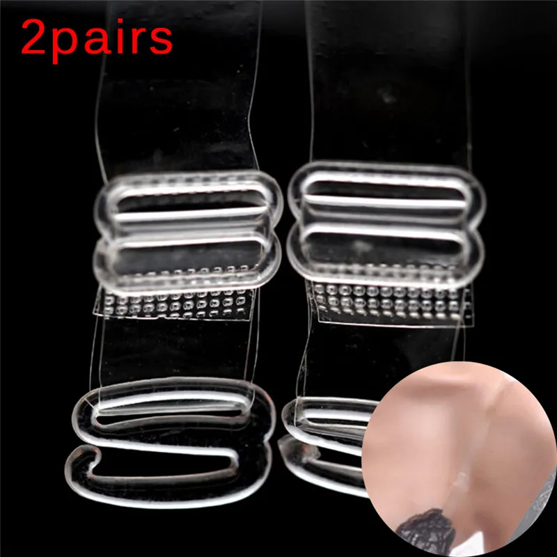2/5 Pairs Adjustable Practical Transparent Clear Invisible Bra Set Shoulder Straps For Garment Accessories | Женская одежда