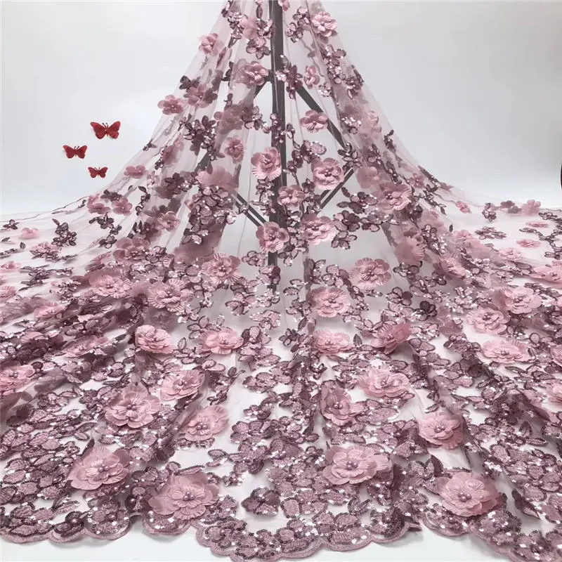 Африканская кружевная ткань блинная паста 2019 высокое качество цветок 3D