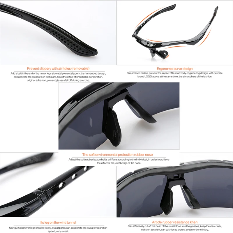 

ROBESBON Cycling Driving Fishing Hiking Leisure Myopia Sunglasses Eyewear Men Women Outdoor Sport Glasses
