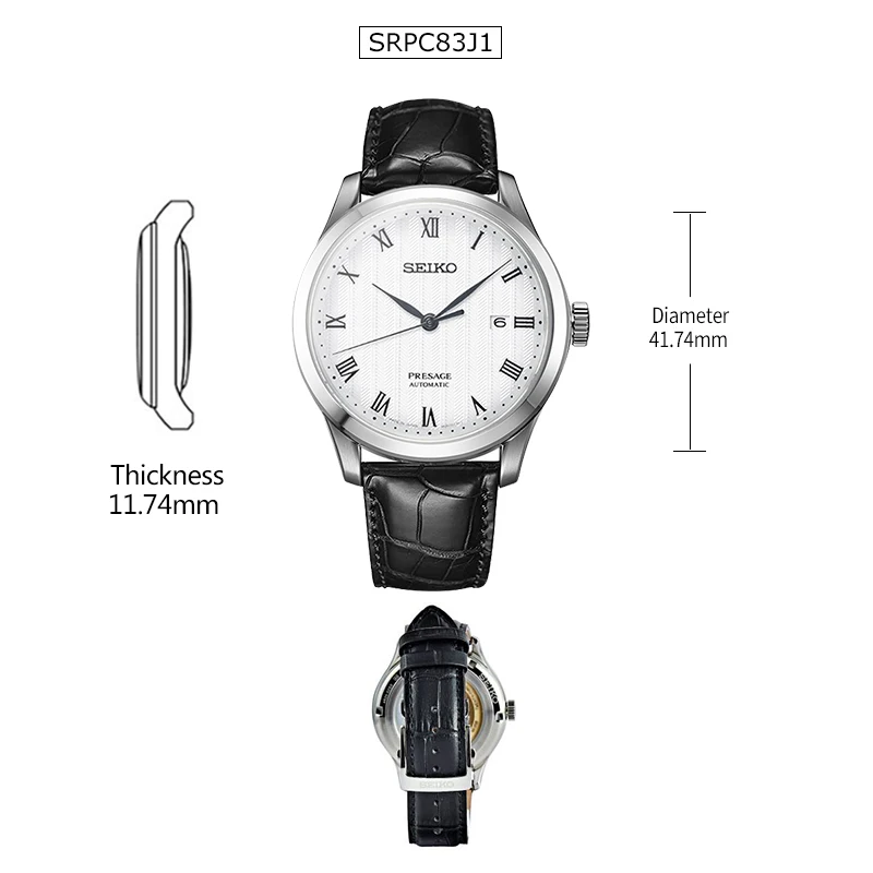 SRPC83J1 Оригинальные SEIKO часы Presage автоматические механические часы 3 бар Водонепроницаемость SRPC83J1 SRPC79J1 SRPC81J1 глобальная гарантия - Цвет: SRPC83J1